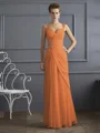 Sheath/Column Straps Floor-Length Chiffon Mother of the Bride Dresses With Beading