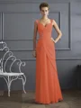 Sheath/Column Straps Floor-Length Chiffon Mother of the Bride Dresses With Beading