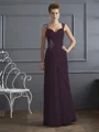 Sheath/Column Straps Floor-Length Chiffon Mother of the Bride Dresses With Beading