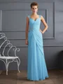 Sheath/Column Straps Floor-Length Chiffon Mother of the Bride Dresses With Beading