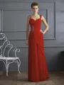 Sheath/Column Straps Floor-Length Chiffon Mother of the Bride Dresses With Beading
