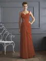 Sheath/Column Straps Floor-Length Chiffon Mother of the Bride Dresses With Beading