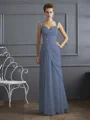 Sheath/Column Straps Floor-Length Chiffon Mother of the Bride Dresses With Beading
