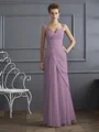 Sheath/Column Straps Floor-Length Chiffon Mother of the Bride Dresses With Beading