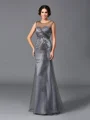 Sheath/Column Scoop Floor-Length Net Mother of the Bride Dresses With Beading