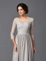 A-Line/Princess V-neck Floor-Length Chiffon Mother of the Bride Dresses With Ruffles