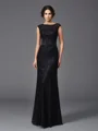 Sheath/Column Scoop Floor-Length Lace Mother of the Bride Dresses With Beading