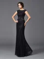 Sheath/Column Scoop Floor-Length Lace Mother of the Bride Dresses With Beading