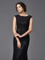 Sheath/Column Scoop Floor-Length Lace Mother of the Bride Dresses With Beading