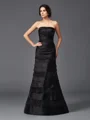 Sheath/Column Strapless Floor-Length Satin Mother of the Bride Dresses With Beading