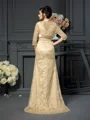 A-Line/Princess V-neck Floor-Length Lace Mother of the Bride Dresses With Lace