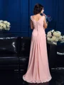 A-Line/Princess V-neck Sweep Train Chiffon Mother of the Bride Dresses With Beading