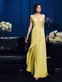 A-Line/Princess V-neck Sweep Train Chiffon Mother of the Bride Dresses With Beading