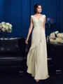 A-Line/Princess V-neck Sweep Train Chiffon Mother of the Bride Dresses With Beading