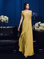 A-Line/Princess V-neck Sweep Train Chiffon Mother of the Bride Dresses With Beading