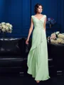 A-Line/Princess V-neck Sweep Train Chiffon Mother of the Bride Dresses With Beading