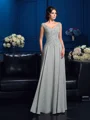 A-Line/Princess V-neck Floor-Length Chiffon Mother of the Bride Dresses With Beading