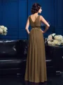 A-Line/Princess V-neck Floor-Length Chiffon Mother of the Bride Dresses With Pleats