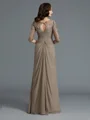 A-Line/Princess Scoop Floor-Length Chiffon Mother of the Bride Dresses With Appliques Lace