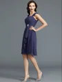 Sheath/Column Straps Knee-Length Chiffon Mother of the Bride Dresses