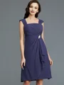 Sheath/Column Straps Knee-Length Chiffon Mother of the Bride Dresses