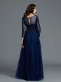 A-Line/Princess Scoop Floor-Length Tulle Mother of the Bride Dresses