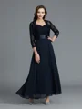 A-Line/Princess Sweetheart Ankle-Length Chiffon Mother of the Bride Dresses