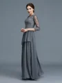 A-Line/Princess V-neck Floor-Length Chiffon Mother of the Bride Dresses With Ruffles