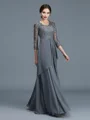 A-Line/Princess V-neck Floor-Length Chiffon Mother of the Bride Dresses With Ruffles