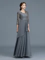 A-Line/Princess V-neck Floor-Length Chiffon Mother of the Bride Dresses With Ruffles