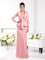 Sheath/Column Square Floor-Length Silk Like Satin Mother of the Bride Dresses