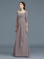 Sheath/Column Sweetheart Floor-Length Chiffon Mother of the Bride Dresses With Ruffles