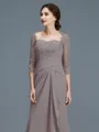 Sheath/Column Sweetheart Floor-Length Chiffon Mother of the Bride Dresses With Ruffles