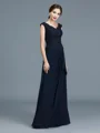 A-Line/Princess V-neck Floor-Length Chiffon Mother of the Bride Dresses With Ruffles