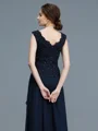 A-Line/Princess V-neck Floor-Length Chiffon Mother of the Bride Dresses With Ruffles