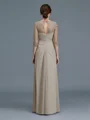 A-Line/Princess Scoop Floor-Length Chiffon Mother of the Bride Dresses With Ruffles