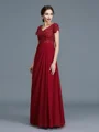 A-Line/Princess V-neck Floor-Length Chiffon Mother of the Bride Dresses With Ruffles