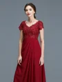A-Line/Princess V-neck Floor-Length Chiffon Mother of the Bride Dresses With Ruffles