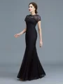 Trumpet/Mermaid Scoop Floor-Length Lace Mother of the Bride Dresses With Lace