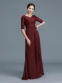 A-Line/Princess V-neck Floor-Length Chiffon Mother of the Bride Dresses With Ruffles
