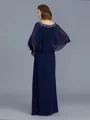 Sheath/Column Scoop Floor-Length Chiffon Mother of the Bride Dresses With Beading