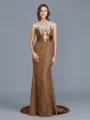 Trumpet/Mermaid Scoop Floor-Length Lace Mother of the Bride Dresses With Beading