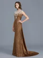 Trumpet/Mermaid Scoop Floor-Length Lace Mother of the Bride Dresses With Beading