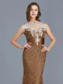 Trumpet/Mermaid Scoop Floor-Length Lace Mother of the Bride Dresses With Beading