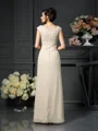 A-Line/Princess Scoop Floor-Length Chiffon Mother of the Bride Dresses With Lace