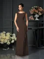 A-Line/Princess Scoop Floor-Length Chiffon Mother of the Bride Dresses With Lace