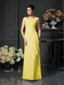 A-Line/Princess Scoop Floor-Length Chiffon Mother of the Bride Dresses With Lace