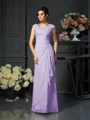 A-Line/Princess Scoop Floor-Length Chiffon Mother of the Bride Dresses With Lace