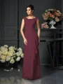 A-Line/Princess Scoop Floor-Length Chiffon Mother of the Bride Dresses With Lace