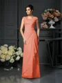 A-Line/Princess Scoop Floor-Length Chiffon Mother of the Bride Dresses With Lace